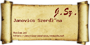 Janovics Szeréna névjegykártya