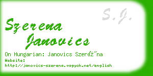 szerena janovics business card